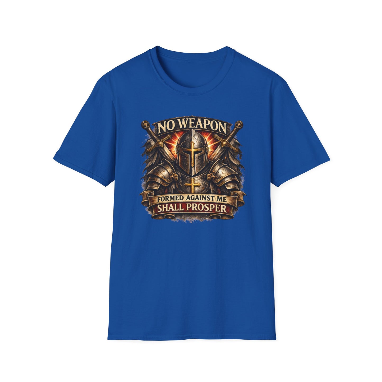 NO WEAPON FORMED AGAINST ME SHALL PROSPER - Unisex Soft Style T-Shirt