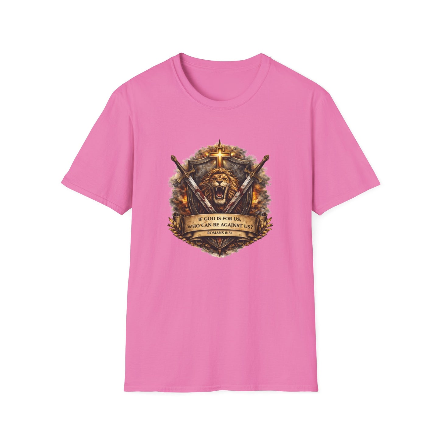 IF GOD IS FOR US-WHO CAN BE AGAINST US - Unisex Soft Style T-Shirt
