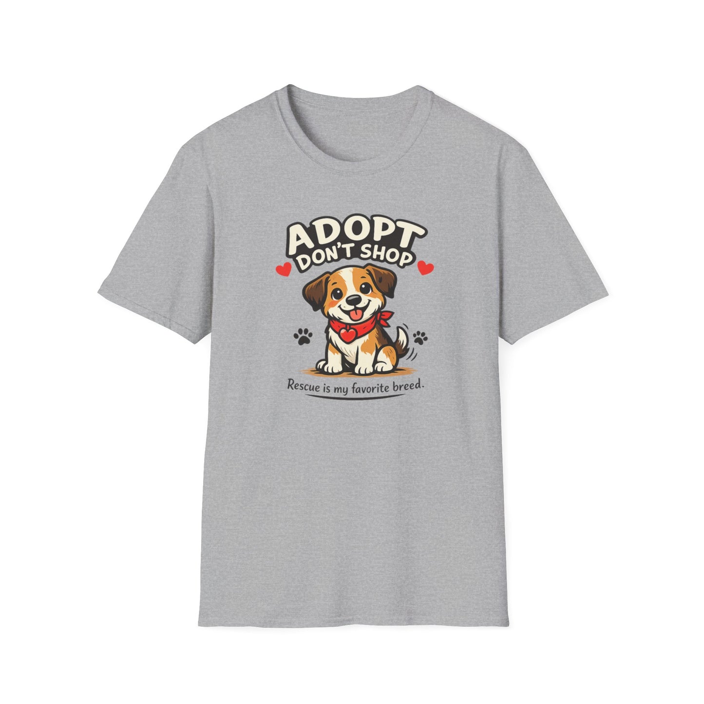 ADOPT-DON'T SHOP - Unisex Softstyle T-Shirt