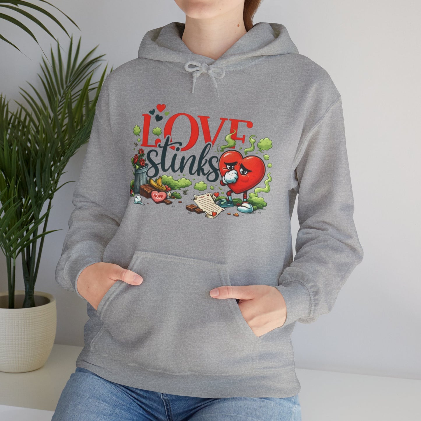 Love Stinks Hoodie | Funny Anti-Valentine Graphic Pull-Over