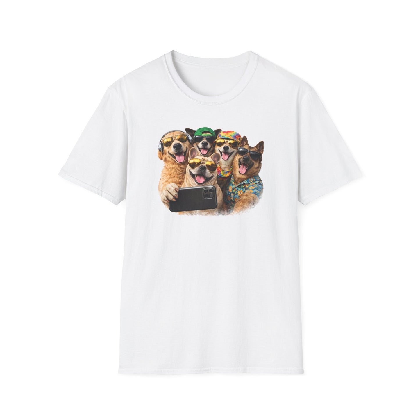 SELFIE TIME - DOG STYLE - Unisex Softstyle T-Shirt