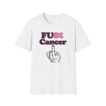 F CANCER - PINK RIBBON - Unisex Soft Style T-Shirt