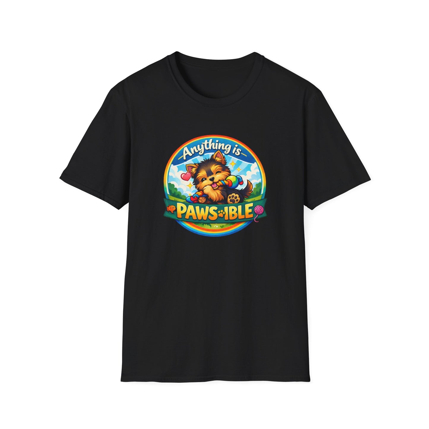 ANYTHING IS PAWSIBLE-PUPPY - Unisex Soft Style T-Shirt