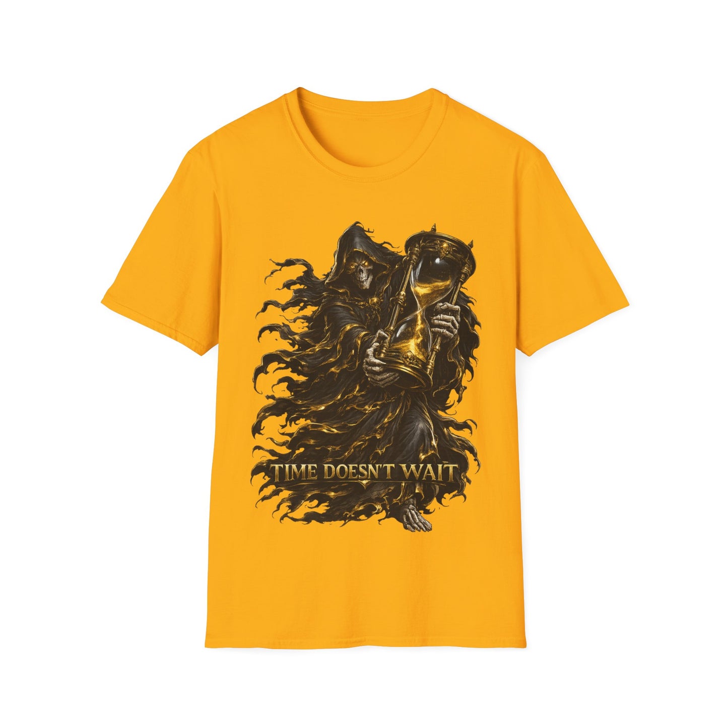 TIME DOESN'T WAIT - ((BIG PRINT)) - Unisex Soft Style T-Shirt