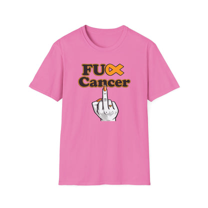 F CANCER - ORANGE RIBBON - Unisex Soft Style T-Shirt