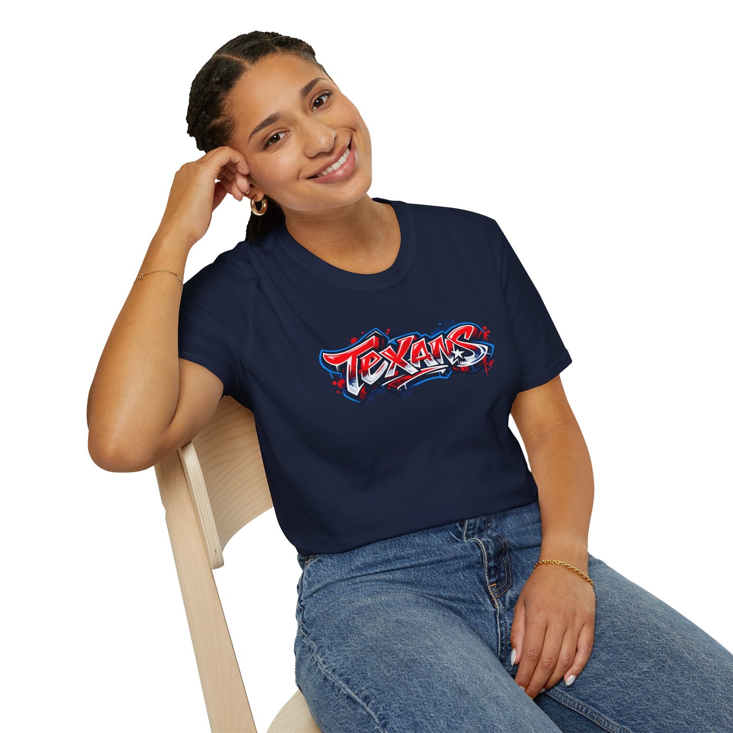 TEXANS-GRAFFITI ART  - Unisex Soft Style T-Shirt