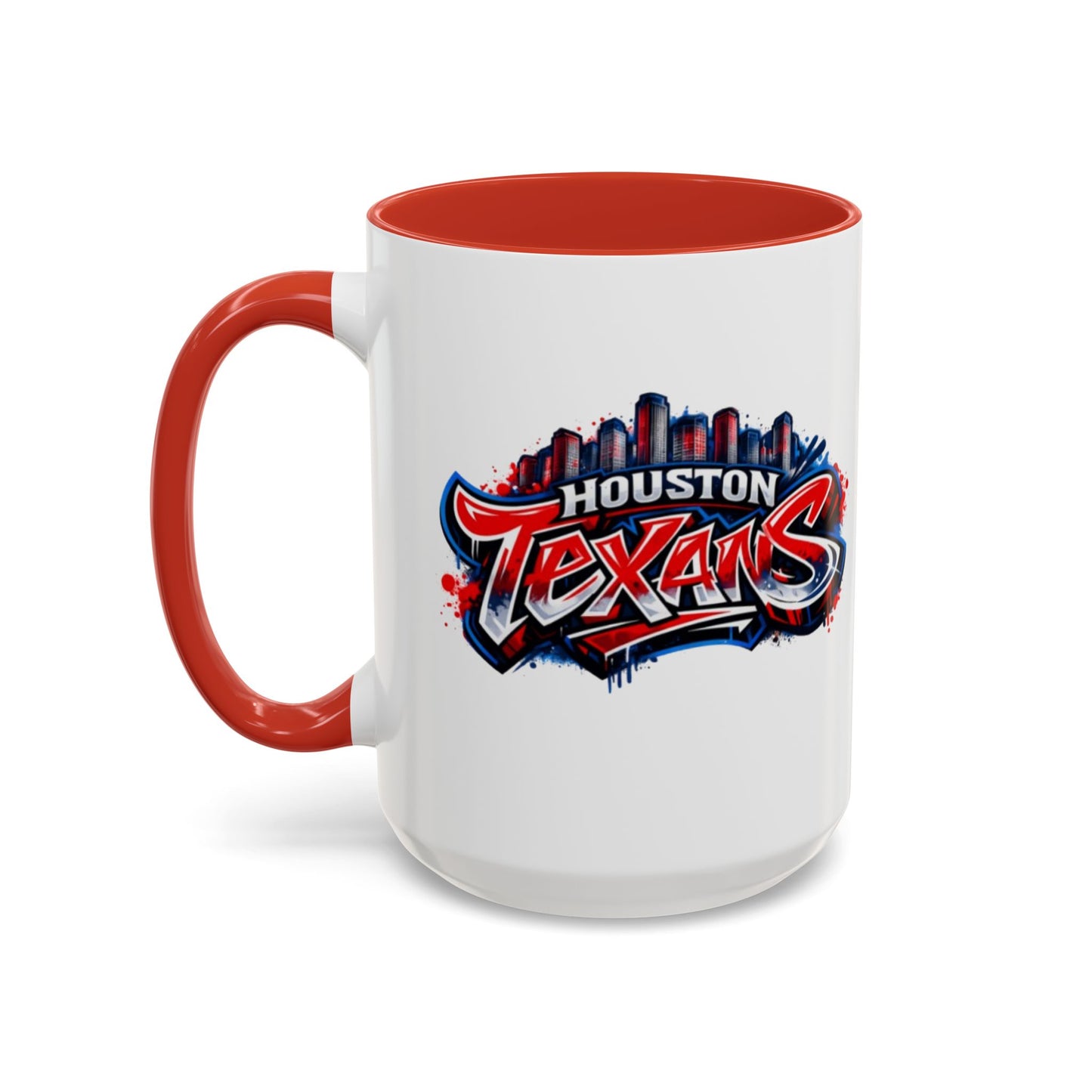 HOUSTON TEXANS GRAFFITI W/SKYLINE - Accent Coffee Mug (11, 15oz)