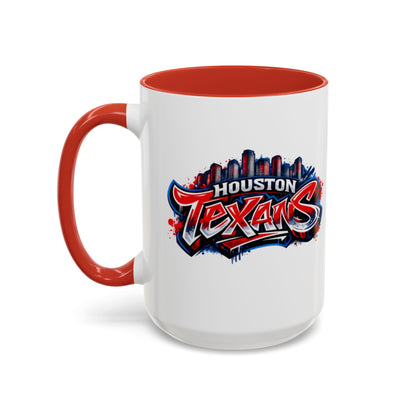 HOUSTON TEXANS GRAFFITI W/SKYLINE - Accent Coffee Mug (11, 15oz)