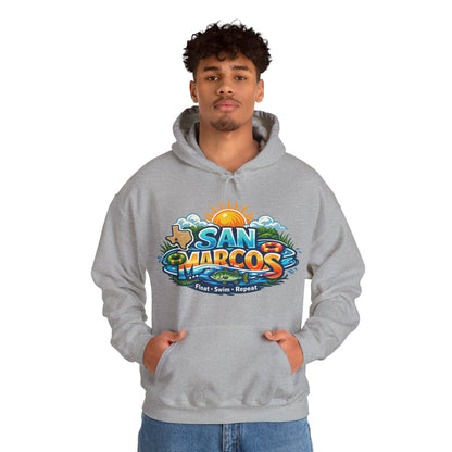 San Marcos Hoodie | Float Swim Repeat Texas River Life Unisex Pull-Over