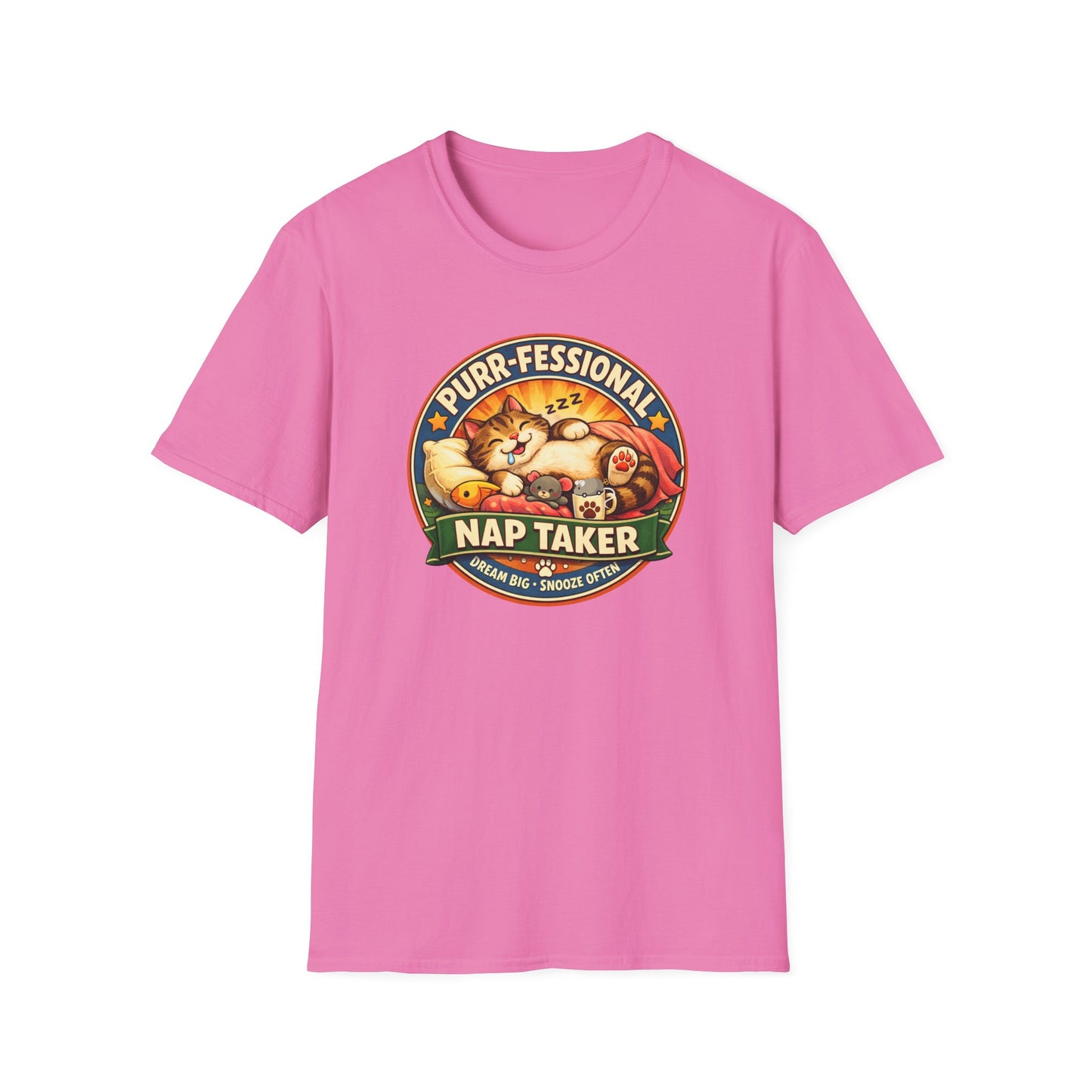 PURR-FESSIONAL NAP TAKER - Unisex Soft Style T-Shirt