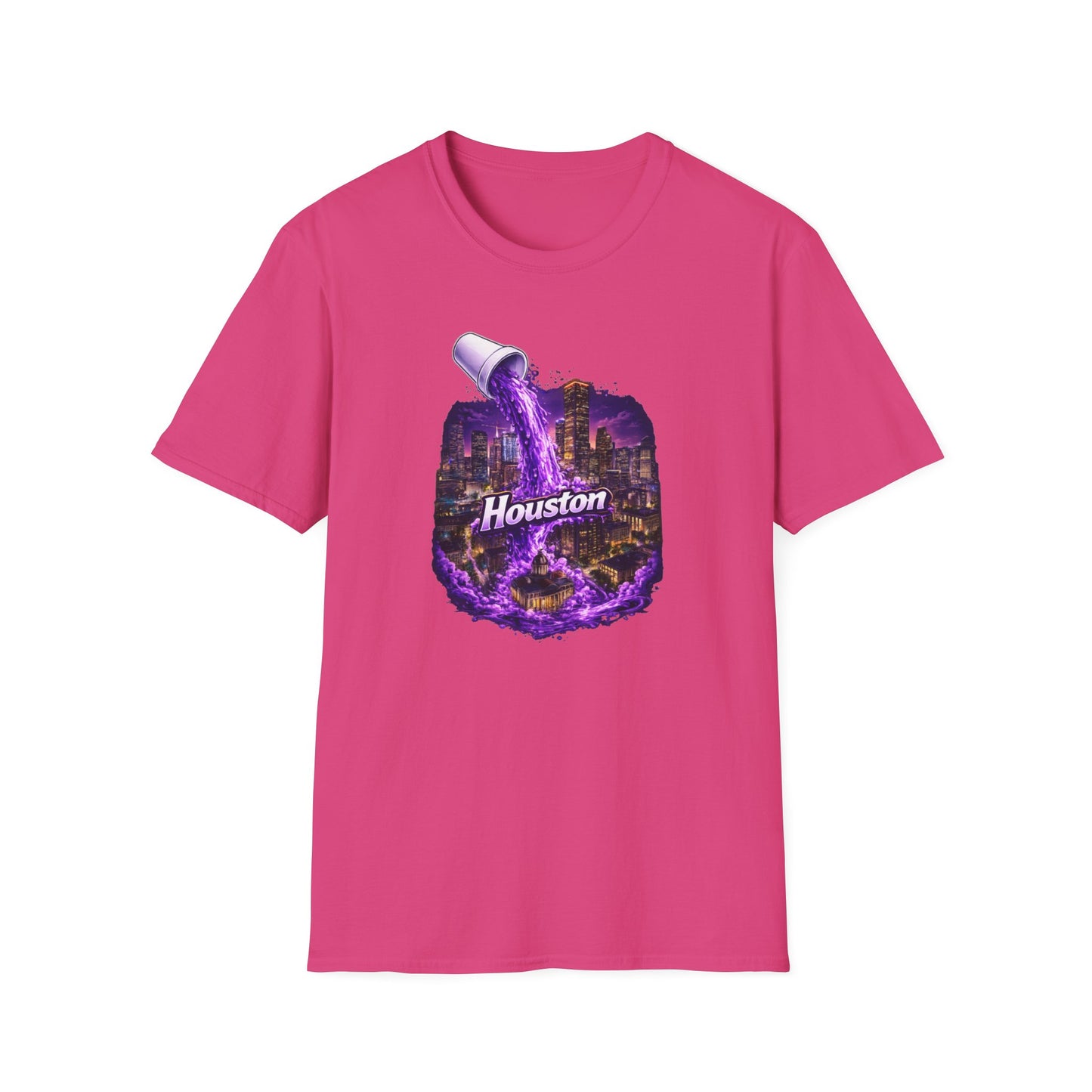 PURPLE HOUSTON - Unisex Soft Style T-Shirt