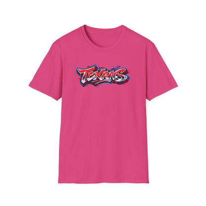 TEXANS-GRAFFITI ART  - Unisex Soft Style T-Shirt