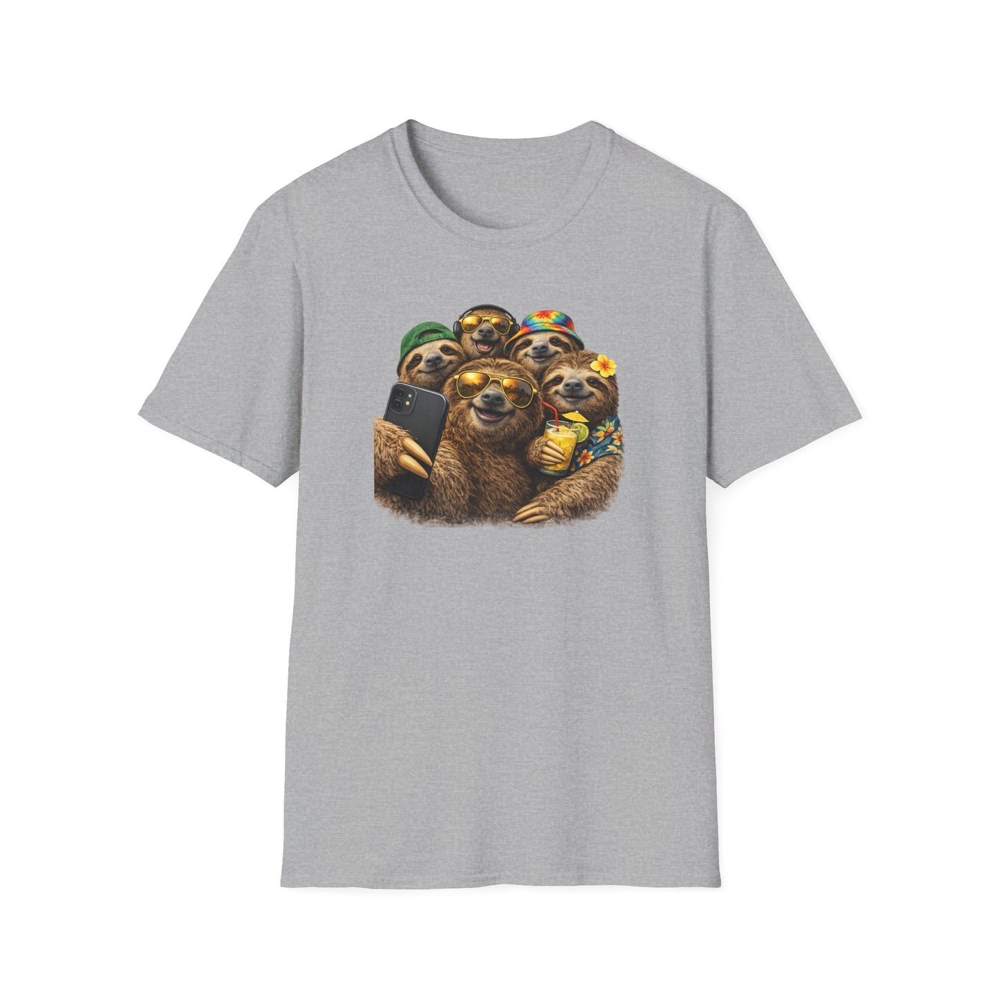 SELFIE TIME - SLOTH STYLE - Unisex Softstyle T-Shirt