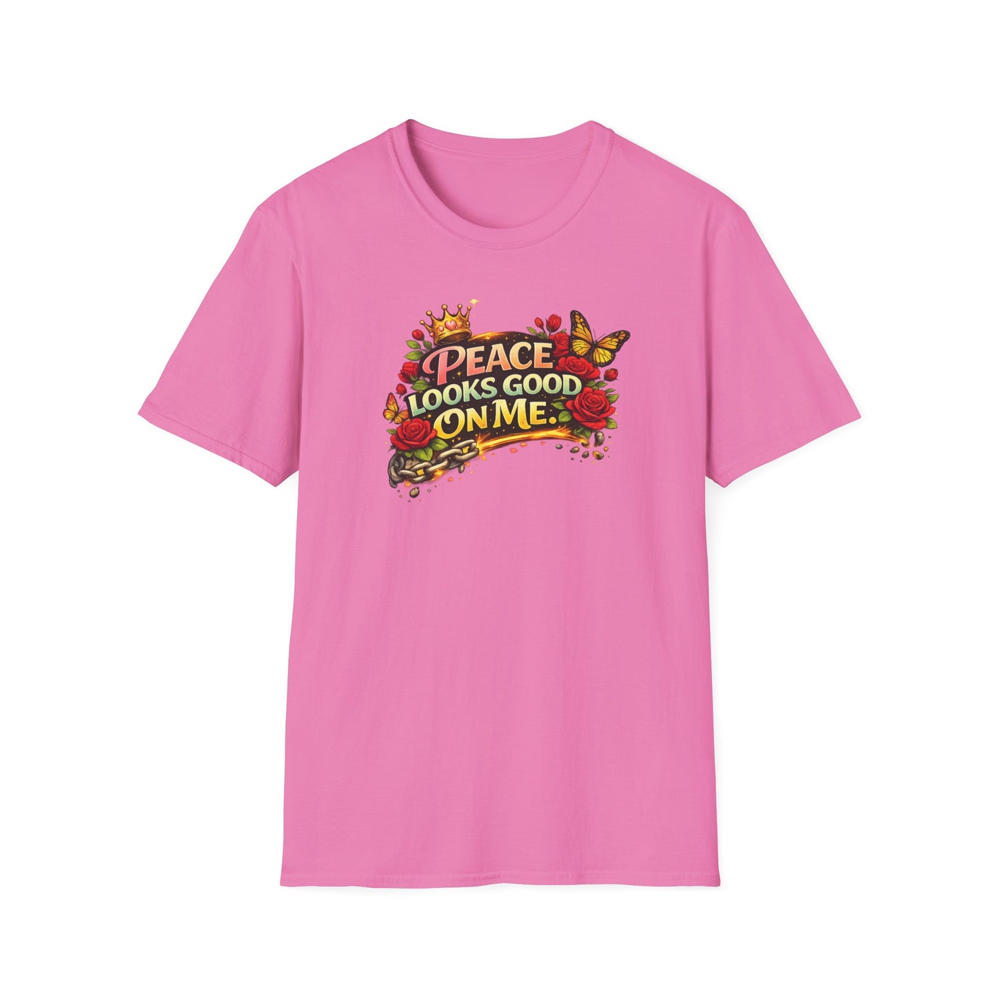 PEACE LOOKS GOOD ON ME - Unisex Softstyle T-Shirt