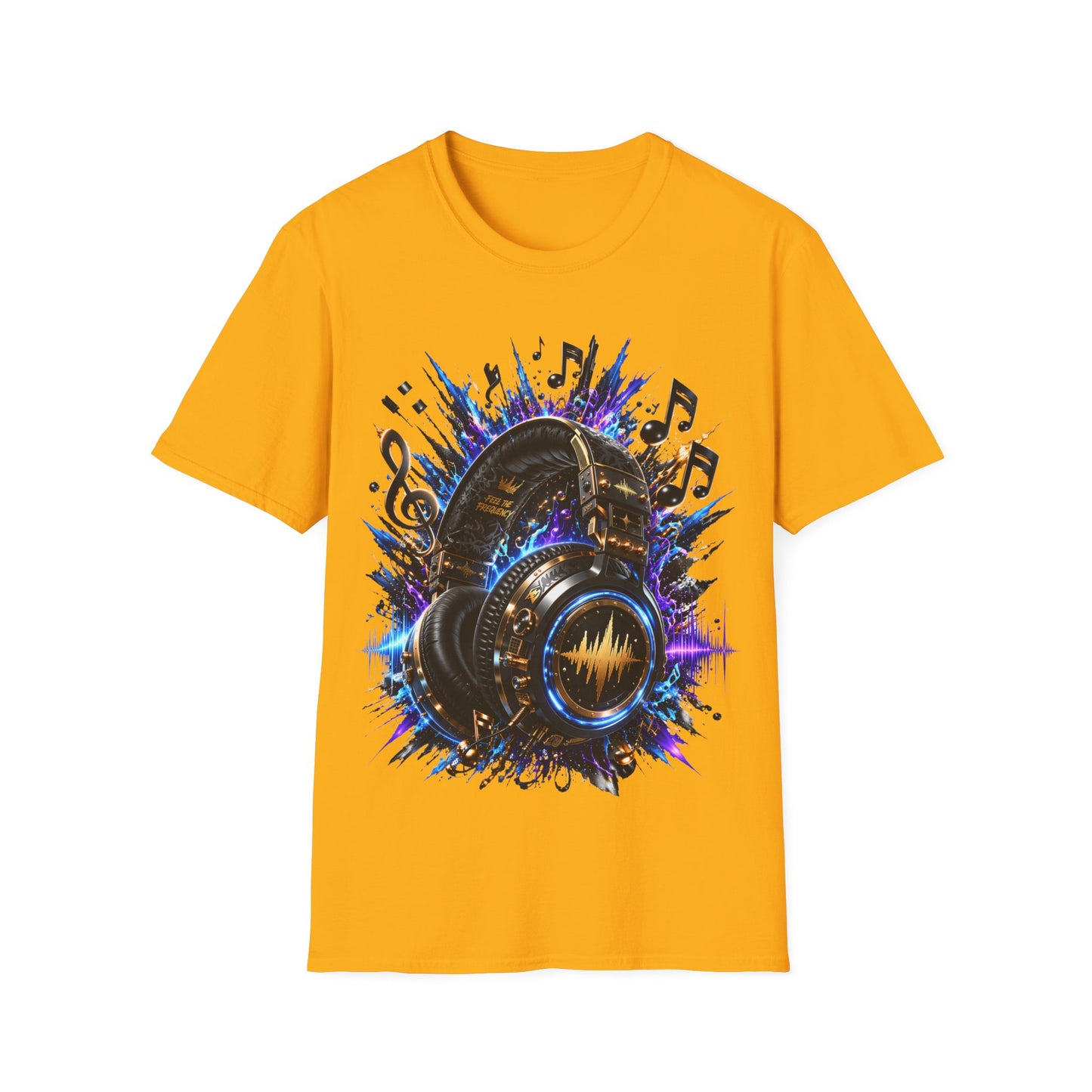 FEEL THE FREQUENCY - ((BIG PRINT)) -  Unisex Soft Style T-Shirt