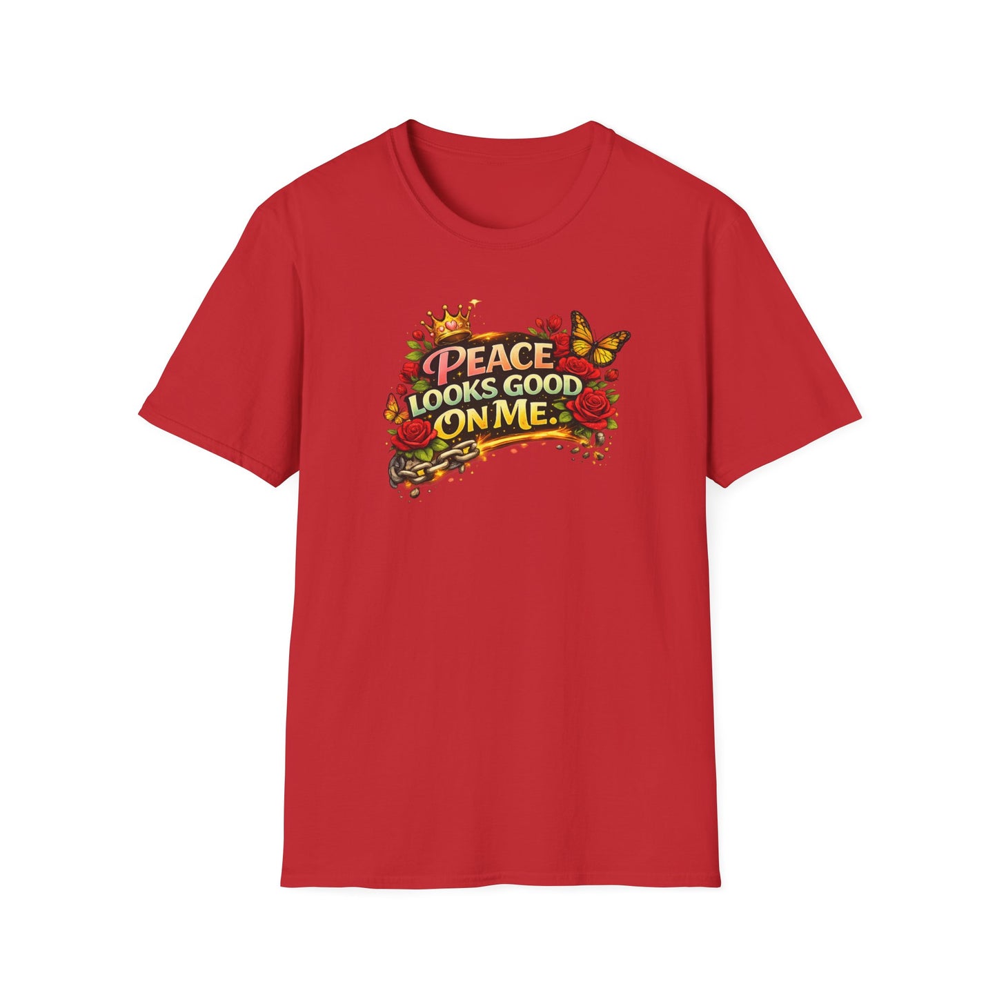 PEACE LOOKS GOOD ON ME - Unisex Softstyle T-Shirt