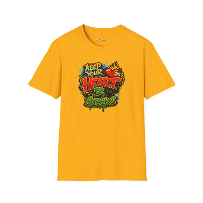 KEEP YOUR HEART 3 STACKS - Unisex Soft Style T-Shirt