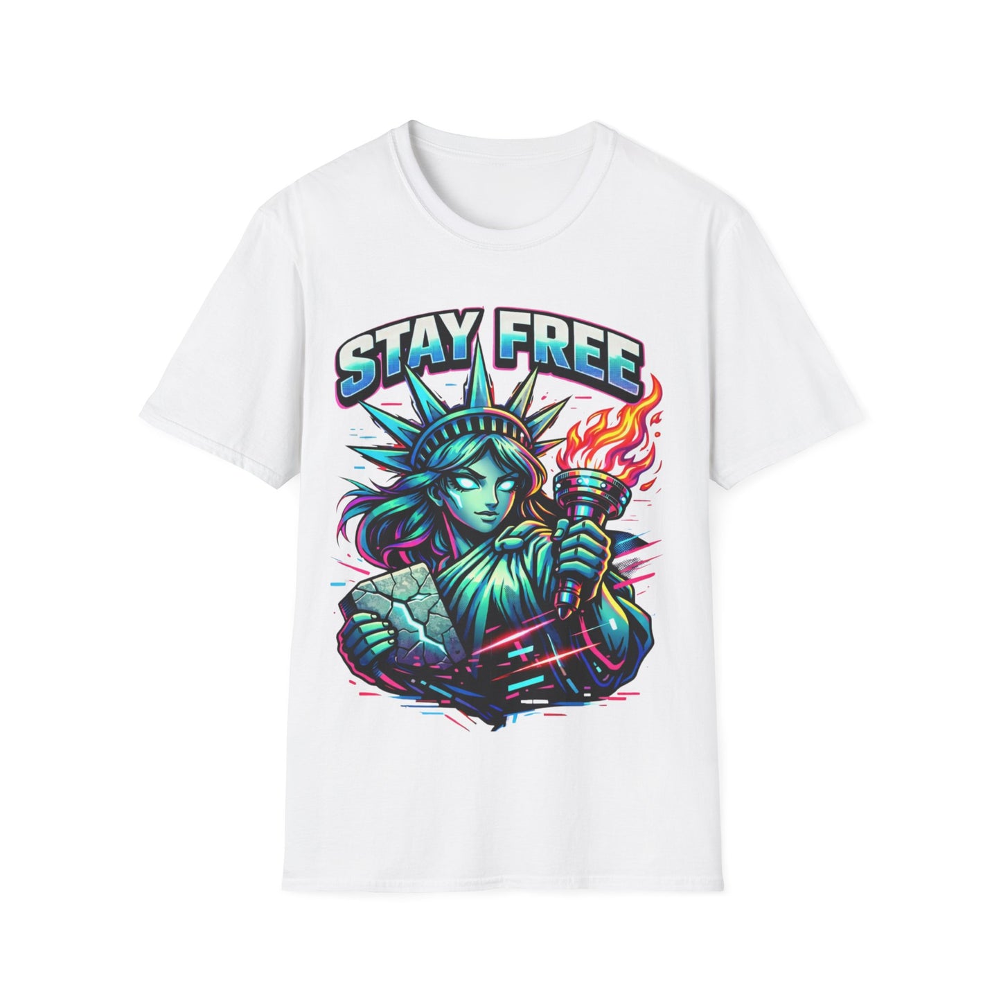 STATUE OF LIBERTY - ((BIG PRINT)) - Unisex Soft Style T-Shirt