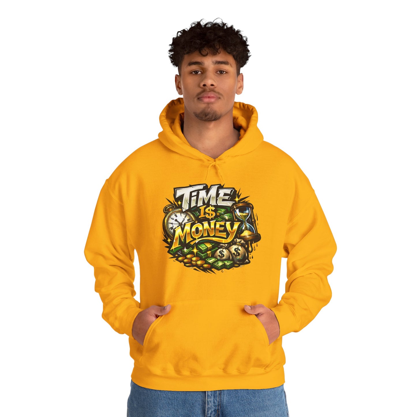 Time Is Money Hoodie | Hustle Mindset Graphic Unisex Pull-Over