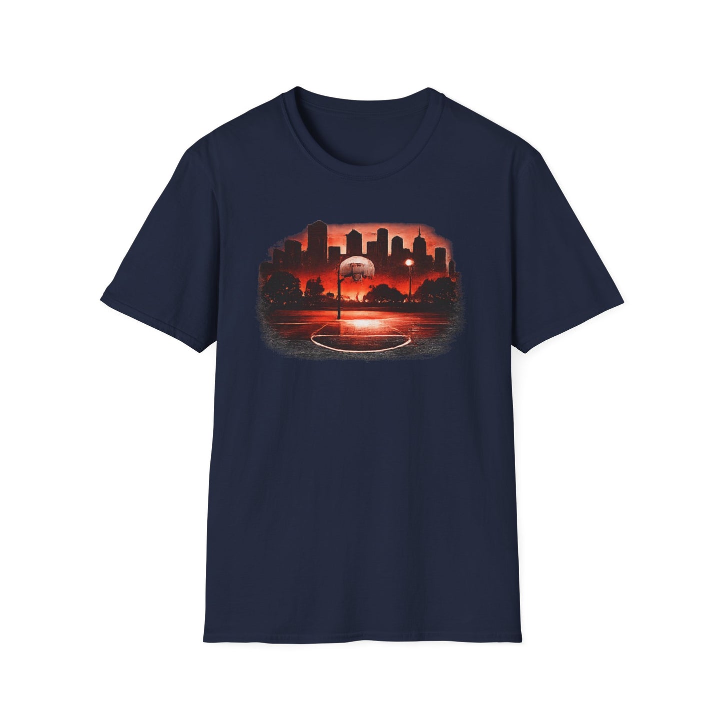 Street B-Ball Court - Unisex Soft Style T-Shirt