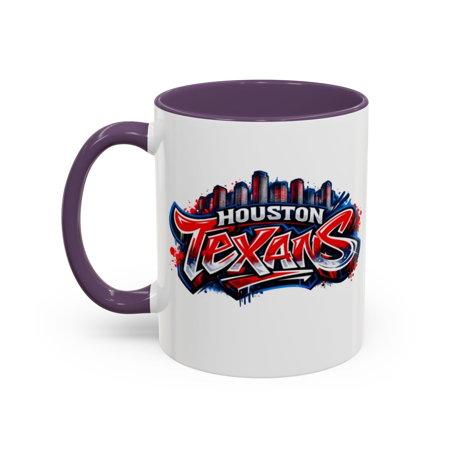 HOUSTON TEXANS GRAFFITI W/SKYLINE - Accent Coffee Mug (11, 15oz)