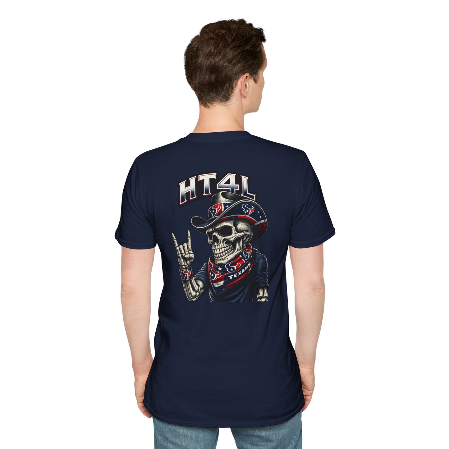 HT4L SKELETON DUDE REP DA H - Unisex Softstyle T-Shirt