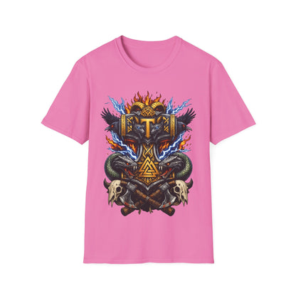 VIKING MJOLNIR SHIELD - ((BIG PRINT)) Unisex Soft Style T-shirt