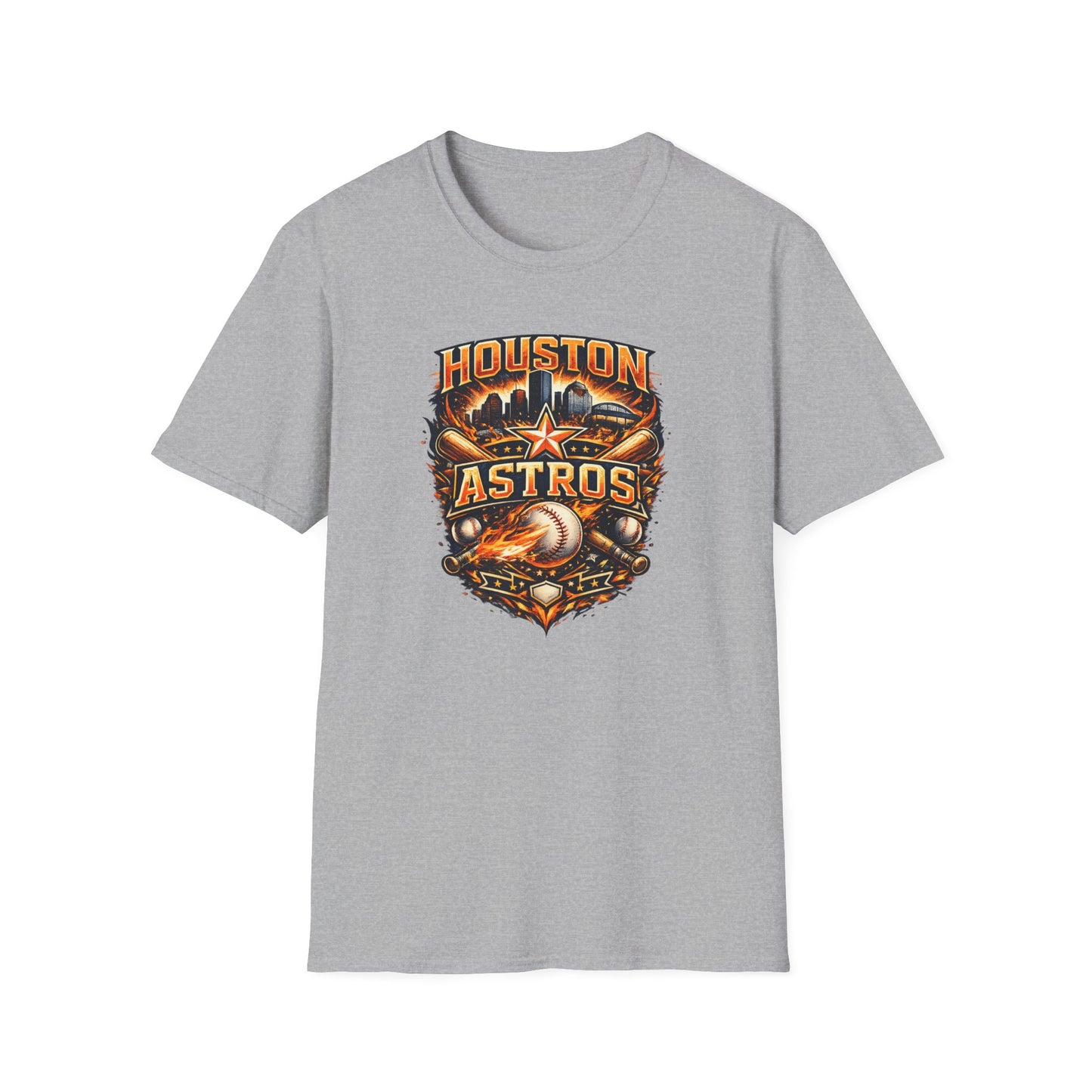 HOUSTON ASTROS VINTAGE DESIGN - Unisex Soft Style T-shirt