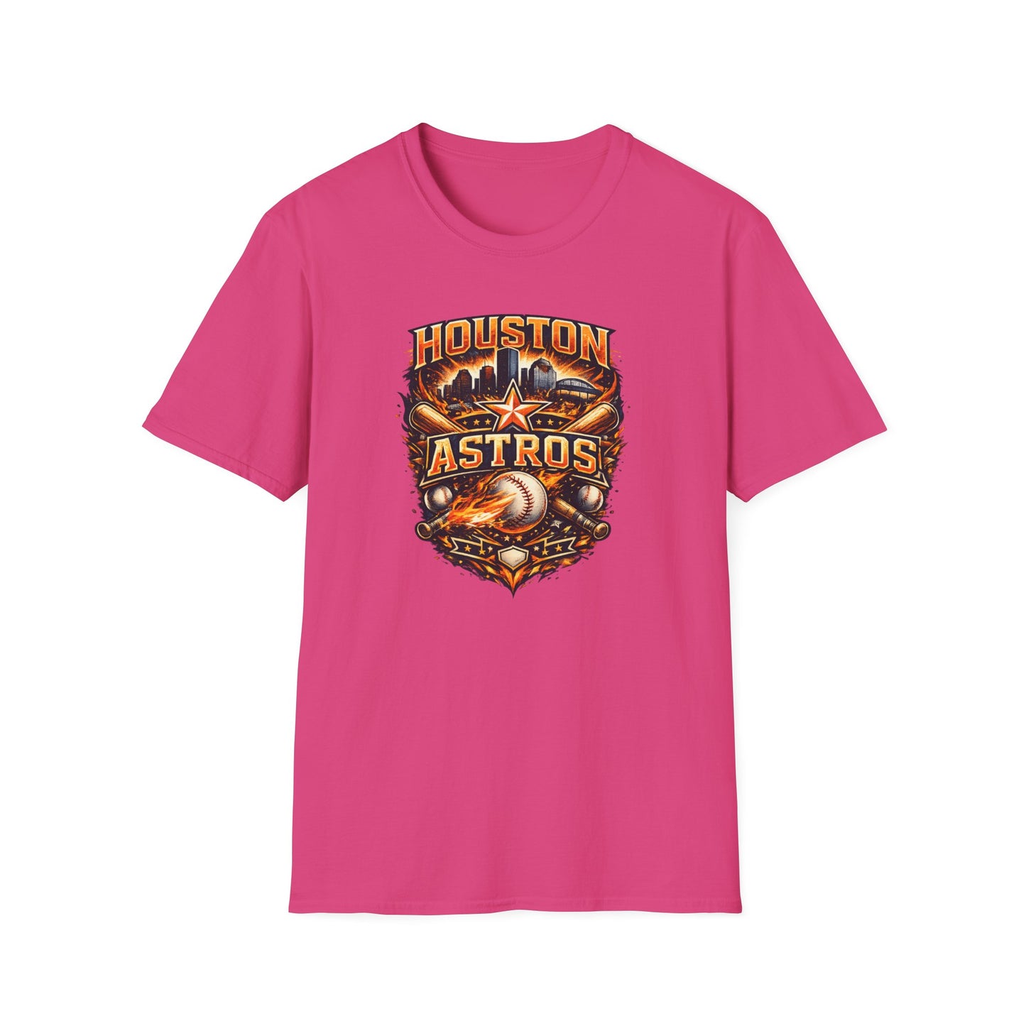 HOUSTON ASTROS VINTAGE DESIGN - Unisex Soft Style T-shirt