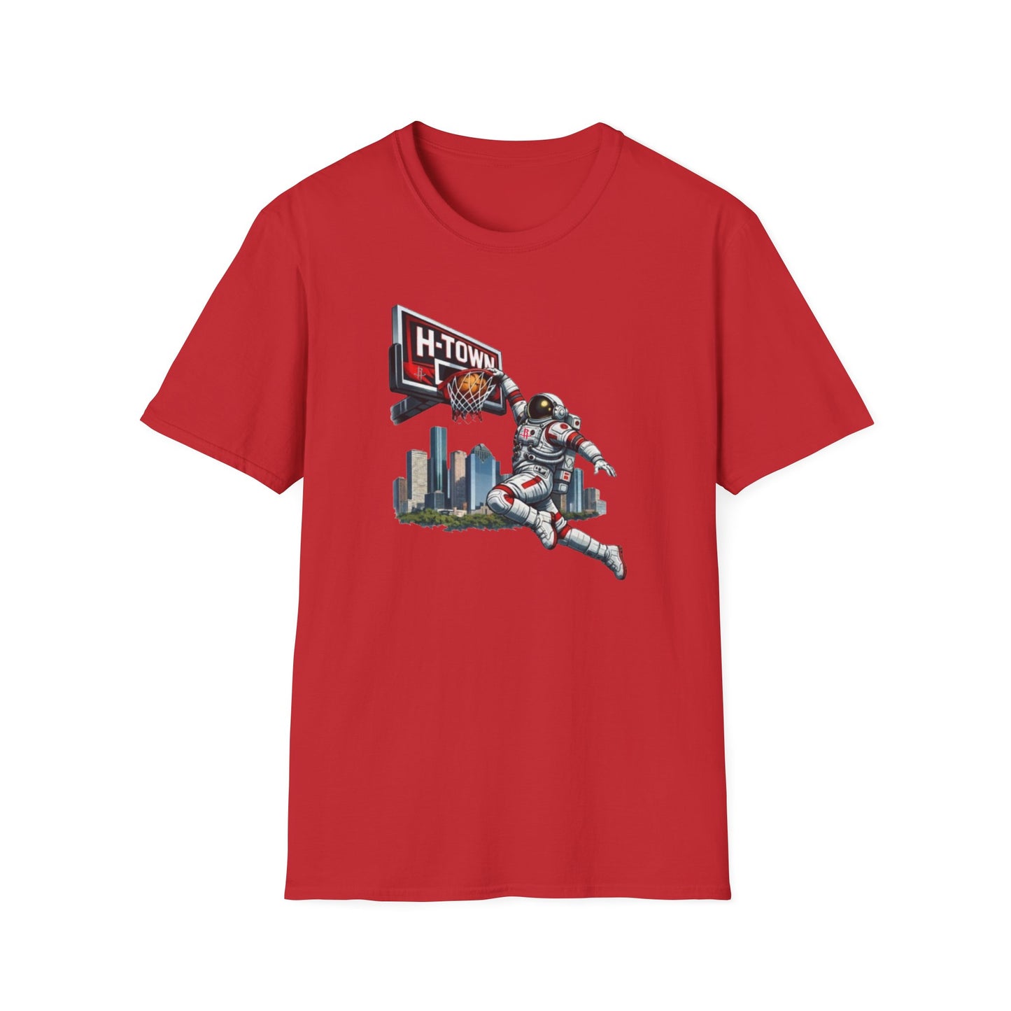 H-TOWN ROCKETS: ASTRONAUT DUNKING - Unisex Soft Style T-shirt