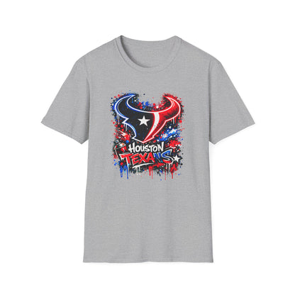 HOUSTON TEXANS - Graffiti Art - Unisex Soft Style T-Shirt