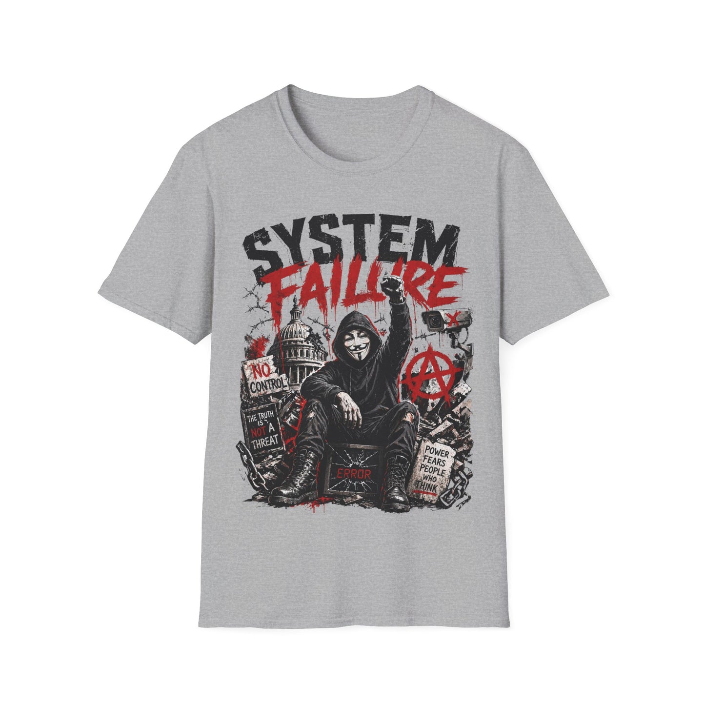SYSTEM FAILURE - ((BIG PRINT)) - Unisex Soft Style T-Shirt