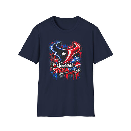 HOUSTON TEXANS - Graffiti Art - Unisex Soft Style T-Shirt