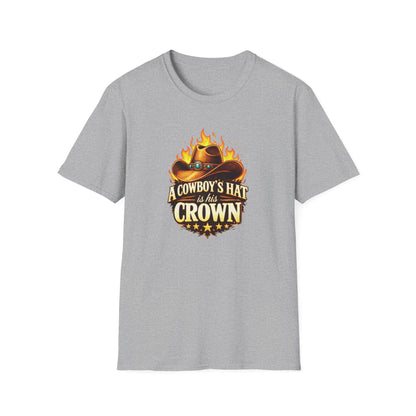 A COWBOY'S HAT IS HIS CROWN - Unisex Soft Style T-Shirt