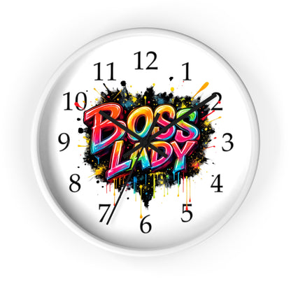 Boss Lady Wall Clock | Empowering Home Decor Gift for Women