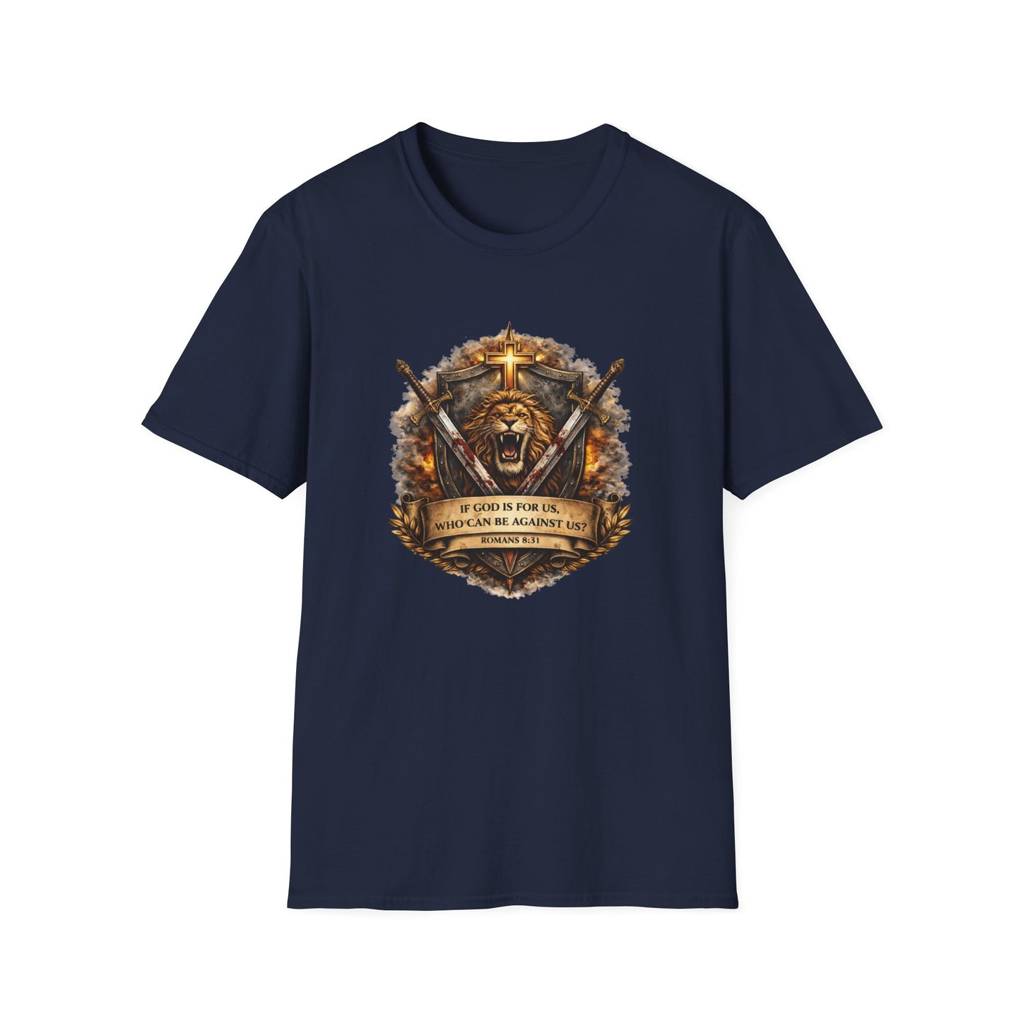 IF GOD IS FOR US-WHO CAN BE AGAINST US - Unisex Soft Style T-Shirt