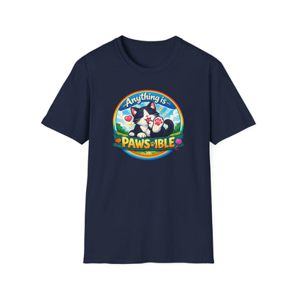 ANYTHING IS PAWSIBLE-KITTEN - Unisex Soft Style T-Shirt