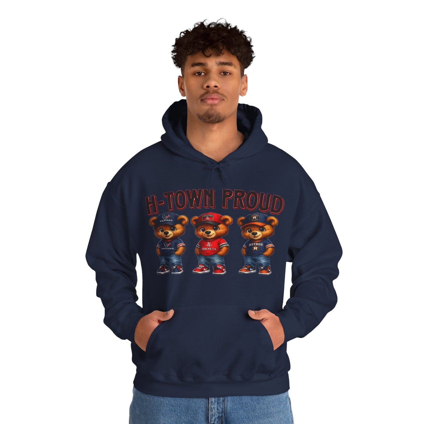 H-Town Proud Bears Hoodie | Houston Pride Graphic Unisex Pull-Over