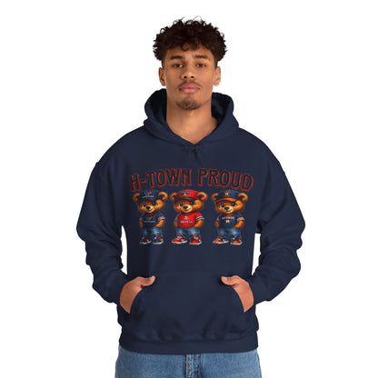 H-Town Proud Bears Hoodie | Houston Pride Graphic Unisex Pull-Over