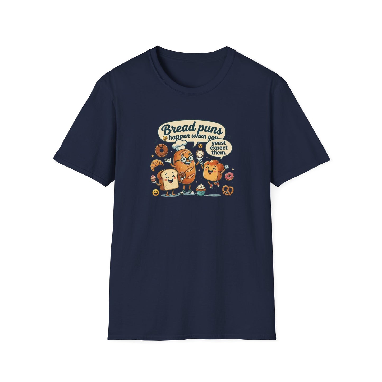 BREAD PUNS HAPPEN - Unisex Softstyle T-Shirt