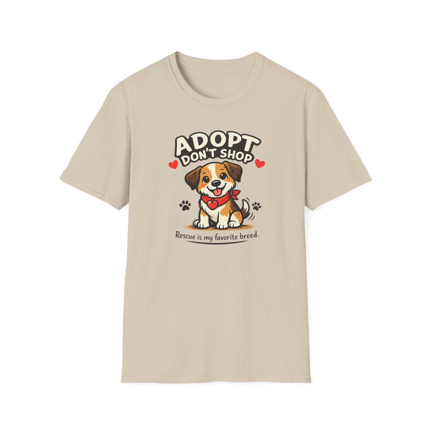 ADOPT-DON'T SHOP - Unisex Softstyle T-Shirt