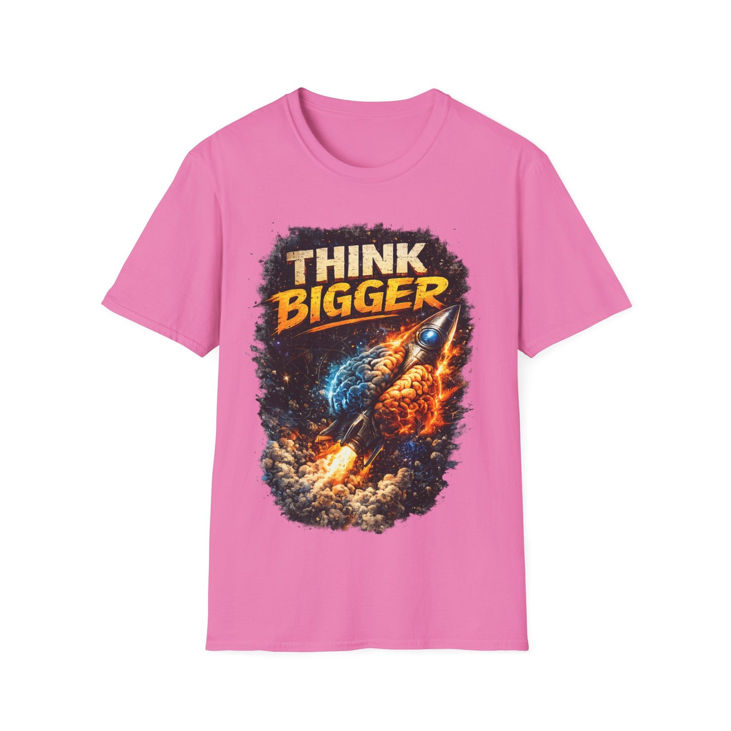 THINK BIGGER - ((BIG PRINT)) UNISEX SOFT STYLE T-SHIRT