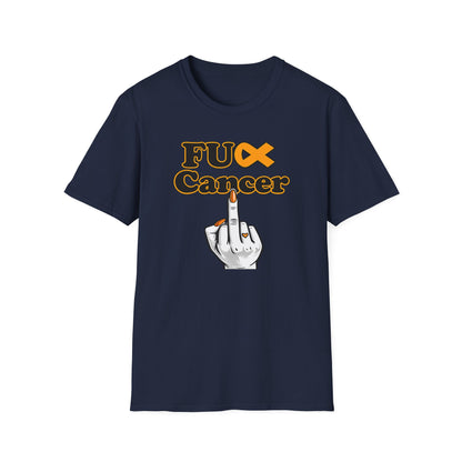 F CANCER - ORANGE RIBBON - Unisex Soft Style T-Shirt
