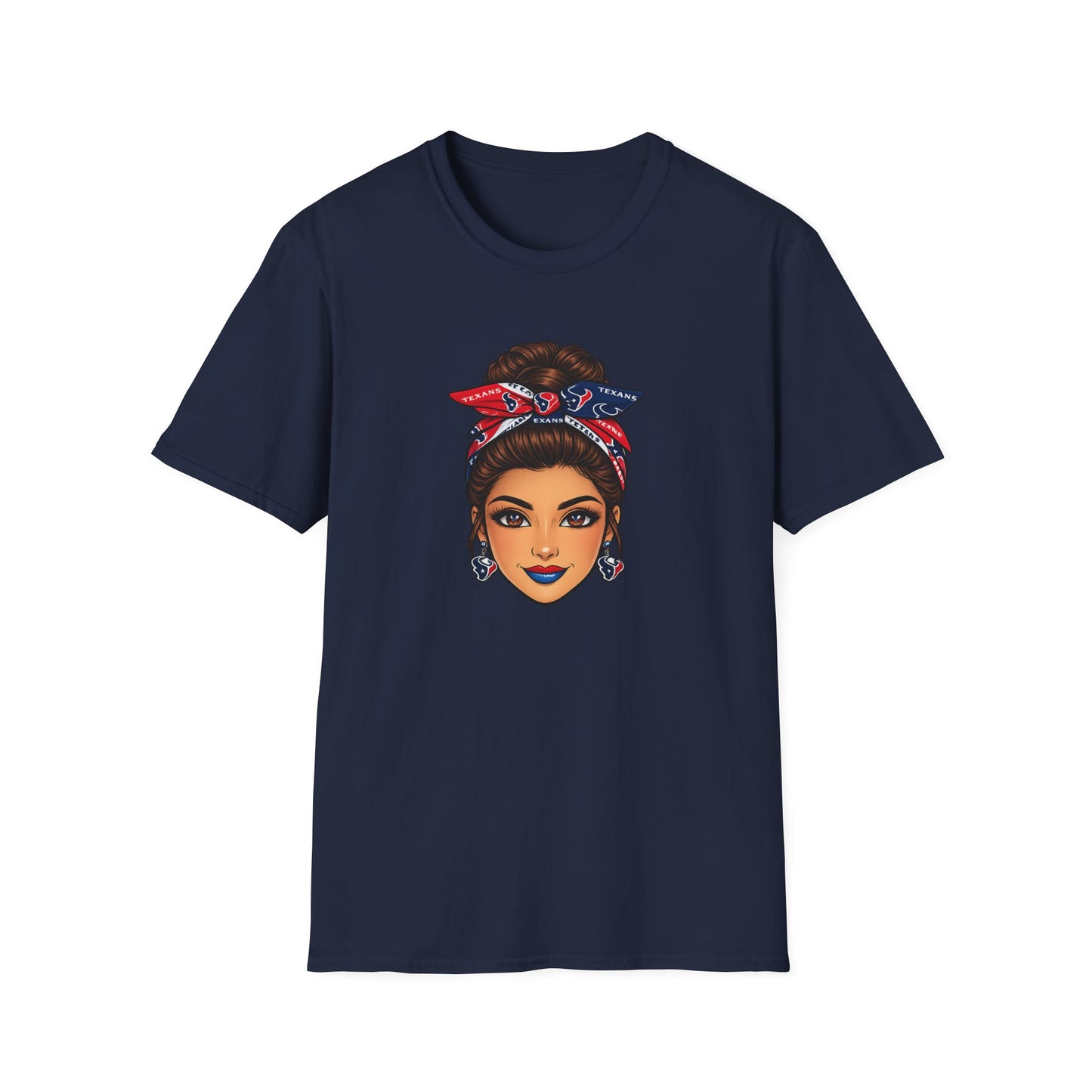 TEXANS FAN GIRL-FACE - Unisex Soft Style T-Shirt