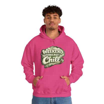 Weekend Forecast: Chill Hoodie | Funny Relaxed Graphic Pull-Over
