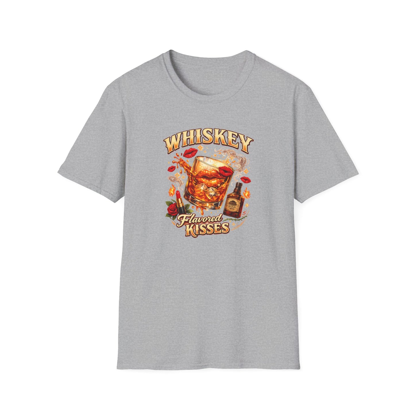 WHISKEY FLAVORED KISSES - Unisex Soft Style T-Shirt