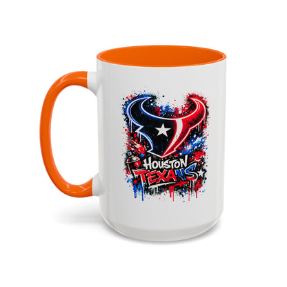 HOUSTON TEXANS - GRAFFITTI ART -Accent Coffee Mug (11, 15oz)