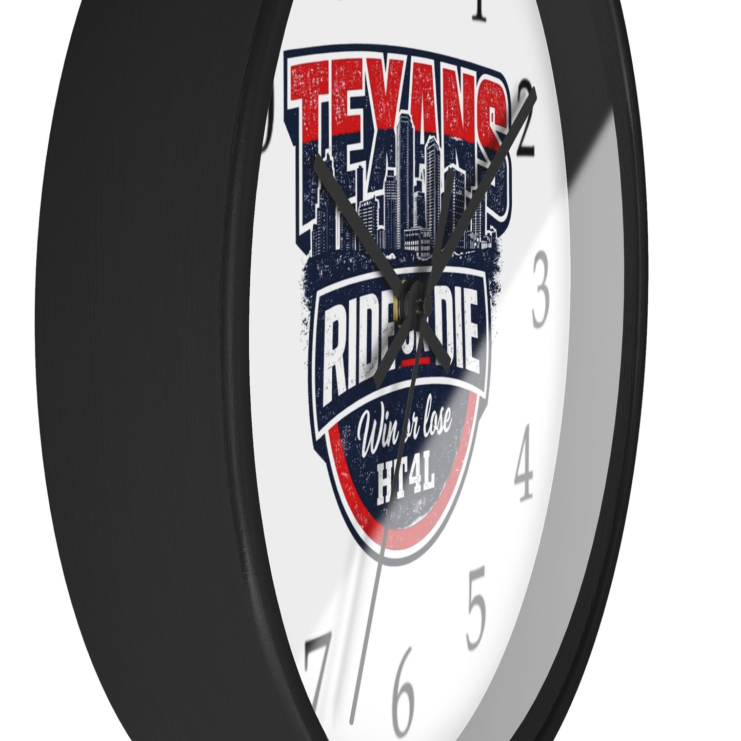 Texans Ride or Die Wall Clock | Houston Texans Fan Home Decor