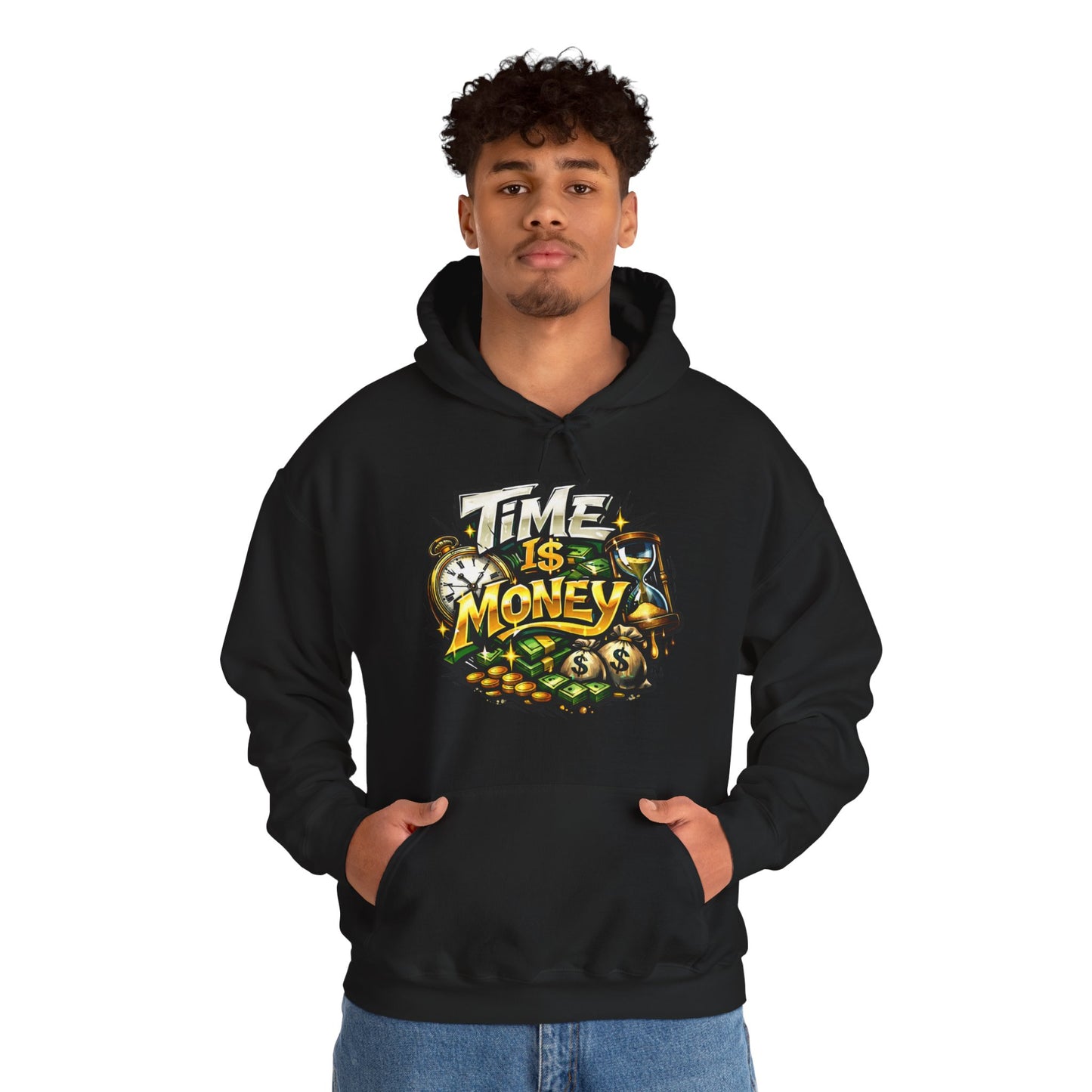 Time Is Money Hoodie | Hustle Mindset Graphic Unisex Pull-Over