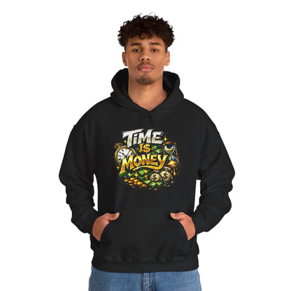 Time Is Money Hoodie | Hustle Mindset Graphic Unisex Pull-Over